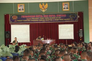 Prajurit Dan Persit Yonif Para Raider 501 Kostrad Terima Pembekalan Dari Bintal Kostrad