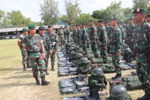 Danbrigif Para Raider 18 Kostrad, Tinjau Kesiapan Satgas Yonif Para Raider 501 Kostrad