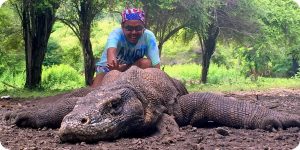 Pria Ini Perlihatkan Video Lagi Gendong Komodo, Netizen Heboh