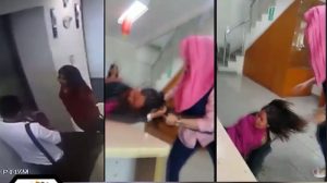 Viral! Video Pelakor Dijambak Istri Sah yang Sedang Hamil 5 Bulan di Kantornya