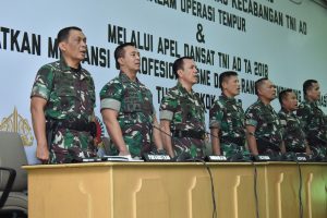 Pangkostrad Hadiri Apel Dansat dan Rabiniscab TNI AD Tahun 2018 di Pusdikkav Bandung