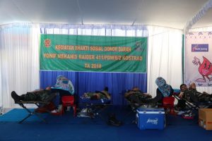 Yonif MR 411 Kostrad Gelar Donor Darah Di Bank Jateng, Salatiga