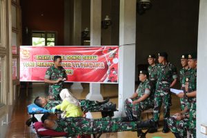 Yonif MR 411 Kostrad Gelar Bakti Sosial Donor Darah