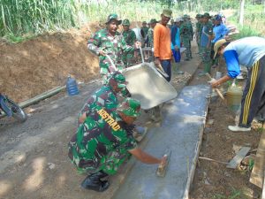 Sehari Diresmikan, Satgas TMMD ke-104 Yonarmed 12 Kostrad Langsung Bergerak