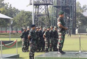 Upacara Pembukaan Latihan PHH di Yonif Mekanis Raider 413 Kostrad