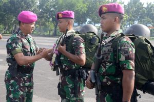 Komandan Pasmar 2 Sambut Satuan Tugas Marinir Pulau Terluar XXI