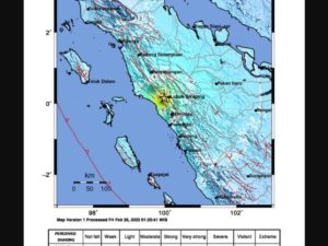 Pasaman Barat Diguncang Gempa M 4.7 yang Berpusat di Timur Laut