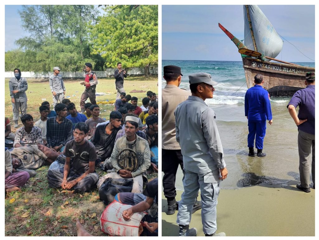 Evakuasi Penumpang, Kapal Rohingya dari Myanmar Karam di Aceh