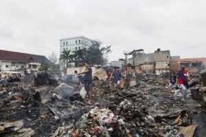 Kebakaran Rumah Warga Tanah Abang Menyisakan Puing Puing Kecil