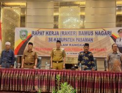 Bupati Pasaman, Buka Raker Bamus Nagari Se-Kabupaten Pasaman di Hotel Axana Padang