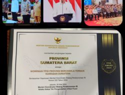 Provinsi Sumbar Terpilih Sebagai Nominasi TPID Berkinerja Terbaik Kawasan Sumatera