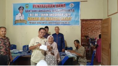 Nagari Aia Manggih Barat Salurkan Bantuan BLT DD Tahap II  Ke 45 KPM