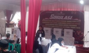 KPU Pasaman Gelar Simulasi Pemilihan Kepala Daerah 2024 di Padang Balai Sontang Cubadak