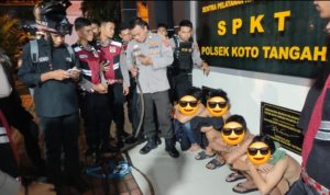 Tim Gabungan KRYD Polda Sumbar Tangkap 4 Remaja Diduga Pelaku Tawuran di Kota Padang