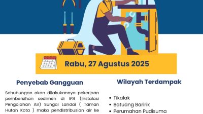 Distribusi Air Bersih Terganggu, Perumda Tirta Saiyo Imbau Warga Lubuk Sikaping Siapkan Cadangan Air
