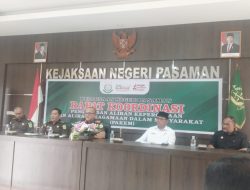 Kajari Pasaman Gelar Rakor Pengawasan Aliran Kepercayaan dan Aliran Keagamaan dalam Masyarakat